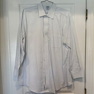 Brooks Brothers Blue and White Check Dress Shirt - Slim Fit